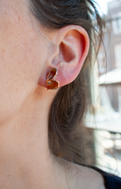 Cardillac earring with diamond , curly