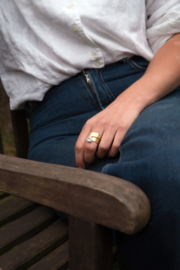 Manu Schmuck Ring mit blue Topaz