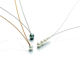 Eva Strepp stalen viola big (Tahiti parel)