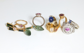 Maier und Beck Aqua Ring mit rosa Saphir