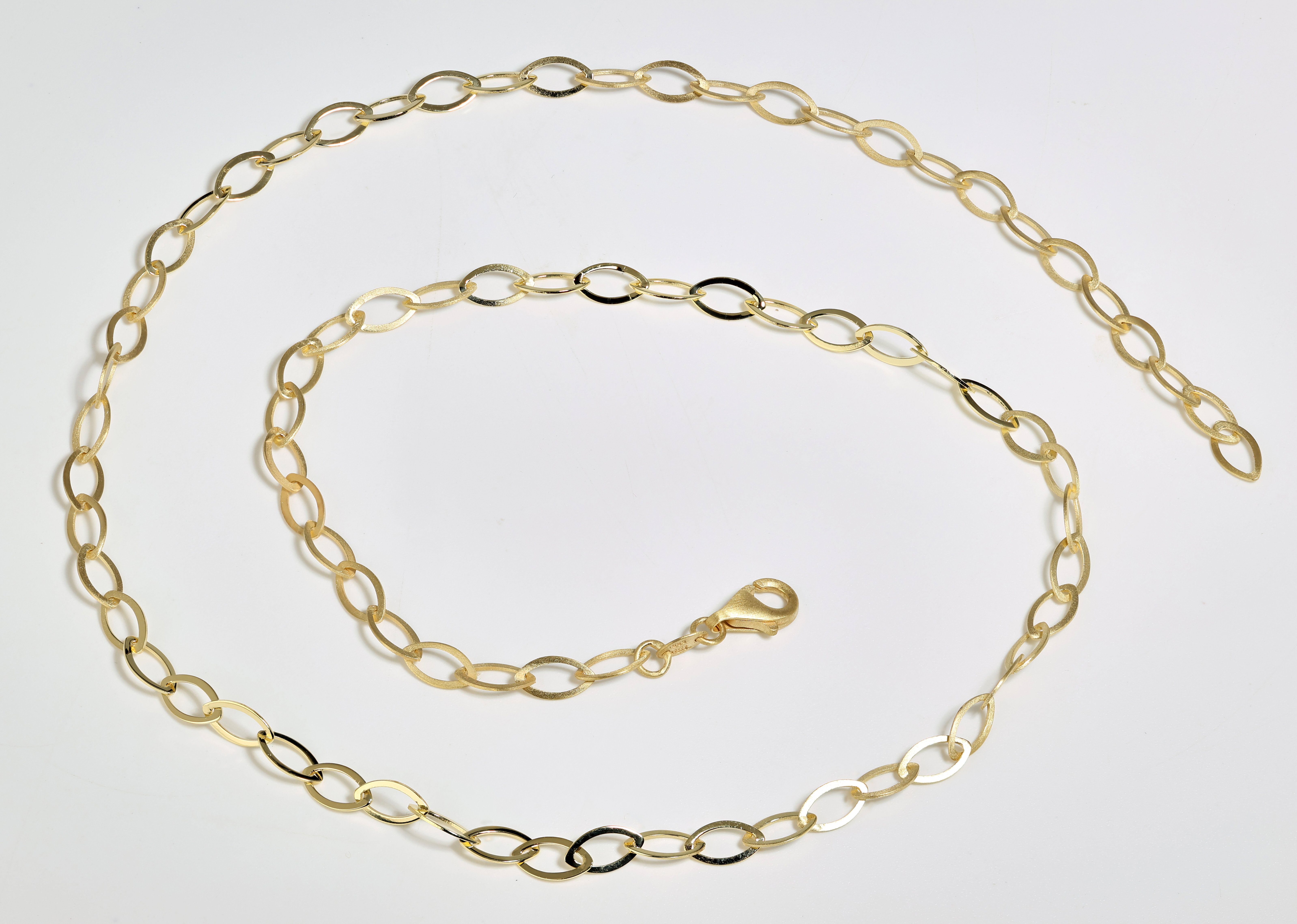 Tezer gouden nazette schakel ketting