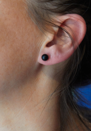 Ohrstecker ( schwarz )