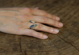 GS zilveren open ring