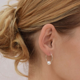 Eva Strepp Ohrringe mit Weißer Perle in Silber