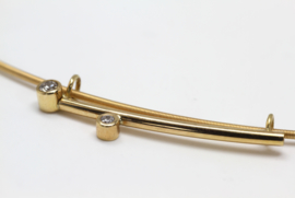 Geelgouden buis hanger ( klein)