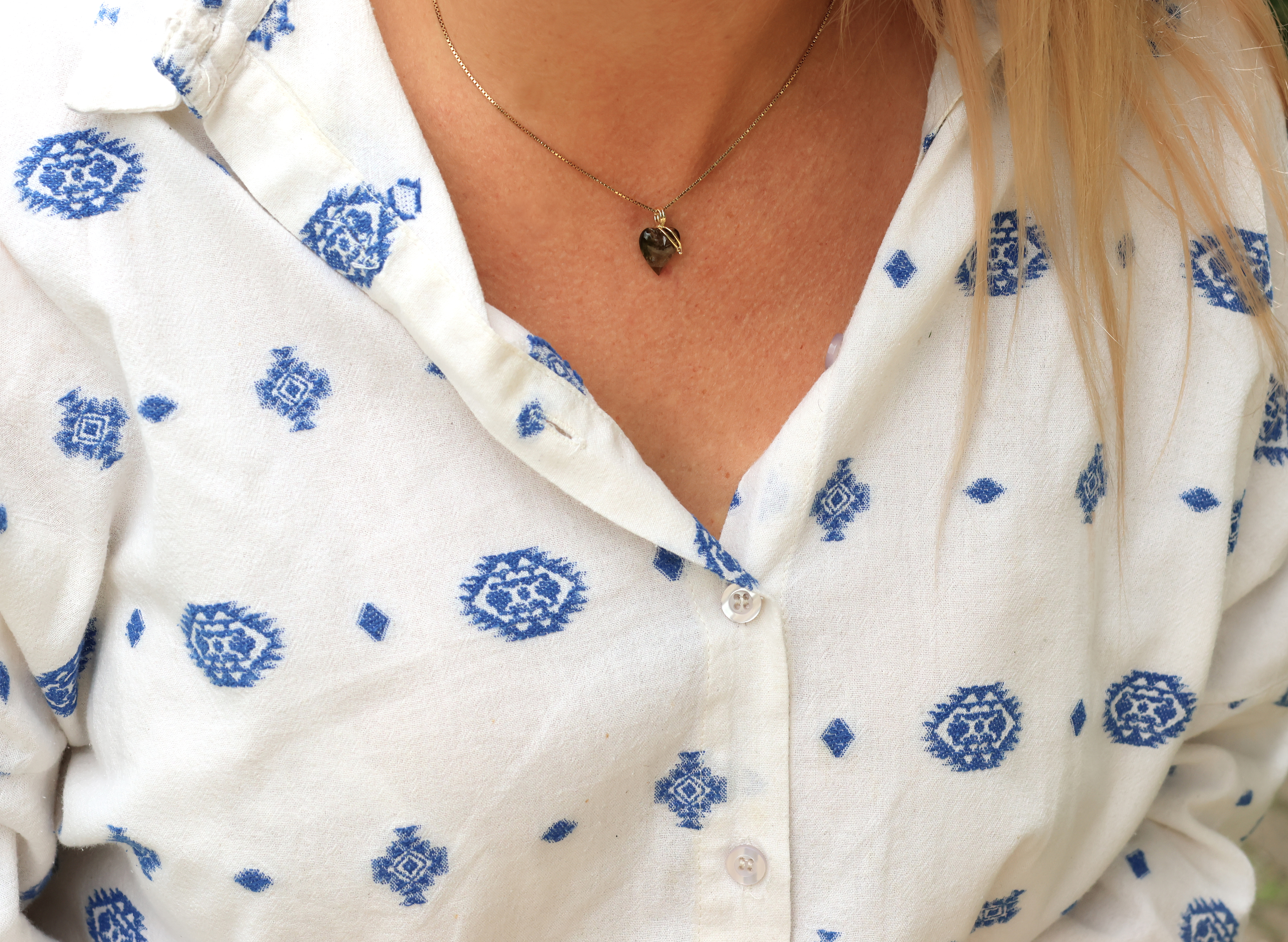 Toermalijn hart hanger