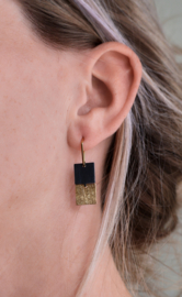 Deco Echo 2 vierkante plaatjes (zwart/goud)