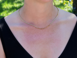 Slangketting goud gefacetteerd