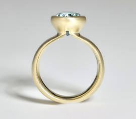 Geelgouden Aquamarijn Ring