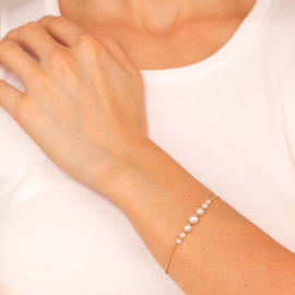 Eva Strepp vergulde armband "glow"