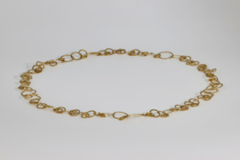 Tezer golden chain with dubbel rings