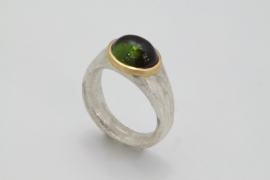 Cleopatra ring with little tourmaline