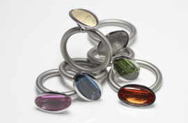 Swivel ring step rood