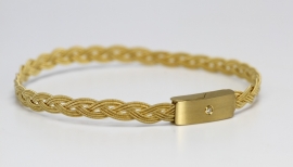 Kubik vlecht armband goud