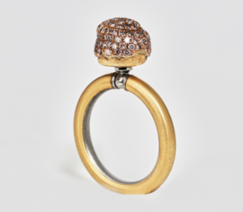 Swivel ring  bossche bol met diamanten