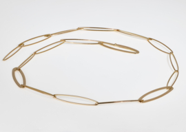 Hauber rose gouden schakel ketting