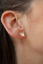 Herz Ohrstecker aus Rotgold