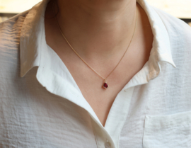 Medusa hanger met mandarijn granaat