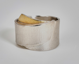 Mnau Schmuck ring met gouden detail