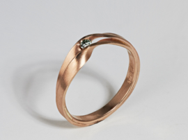 Gouden ring "two makes one"