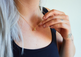 Gouden druppel hanger