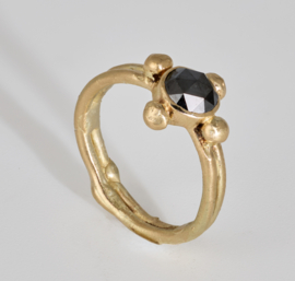 Dripping art met zwarte roos diamant
