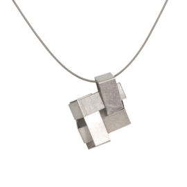 Niessing Cube pendant cube of platinum