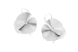 Deco Echo vouw oorbellen zilver (large)
