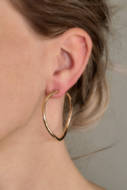 Hauber rosé gouden oorringen