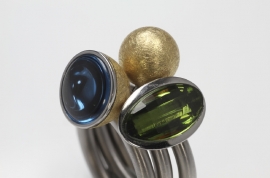 Swivel ring step staal