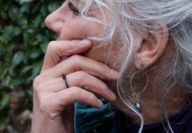 Oliver Schmidt zwart stalen solitaire ring