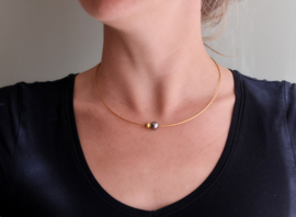 Eva Strepp staal verguld met Tahiti parel