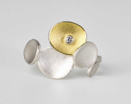 Manu schmuck ring met "lapjes"