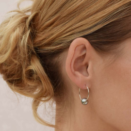 Eva Strepp Ohrringe mit Tahiti Perle in Silber