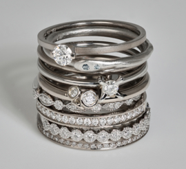 Niessing verlovingsring Princess witgoud