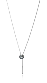 Eva Strepp silver link necklace with Tahiti pearl