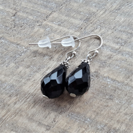 Crystal Black Drops 18 mm  [8253]