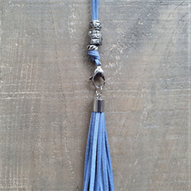 Clip On Ketting Helder Blauw  [7191]