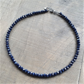 Ketting Donkerblauw Elegance 6 mm  [7113]