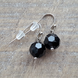 Crystal Black Facet Balls  [8165]