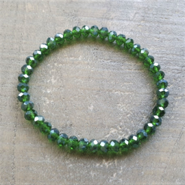 Groene Facet Armband  [1418]