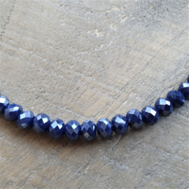 Ketting Donkerblauw Elegance 8 mm  [7159]