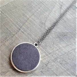 Ketting/Bedel XXl Donkerbruin Suede  [2992]