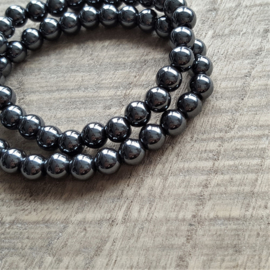 Hematite Dark Round 8 mm  [1836]