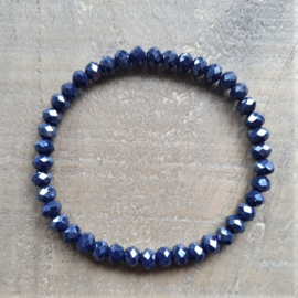 Armband Donkerblauw Elegance 6 mm  [1375]