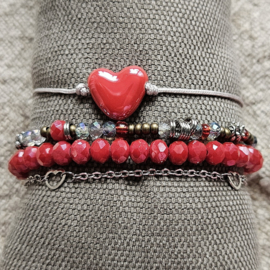 Armbanden setje Red Heart  [1455]