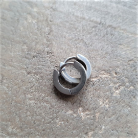 Roestvrijstalen Creolen 11 mm Zilver  [8429]
