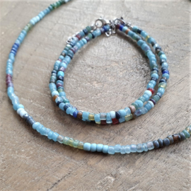 Blauwe Mix Ketting  [7171]