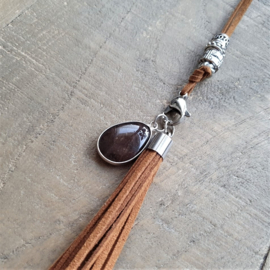 Clip On Ketting Cognac  [7193]