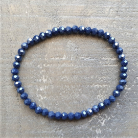 Armband Blauw Fijn Rond 4 mm  [1400]